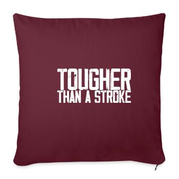 Plus dur qu’un coup 3 - Housse de coussin décorative 45 x 45 cm - bordeaux - Devant