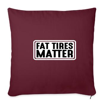 Fat Tires Matter 7 - Sofakissenbezug 45 x 45 cm - Burgunderrot - Vorne