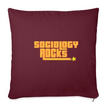 Sociologie Rock Anthropologist Gift - Housse de coussin décorative 45 x 45 cm - bordeaux - Devant