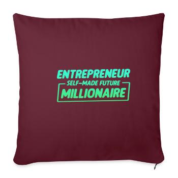Entrepreneur Self-Made Future Millionaire 2 - Sofakissenbezug 45 x 45 cm - Burgunderrot - Vorne