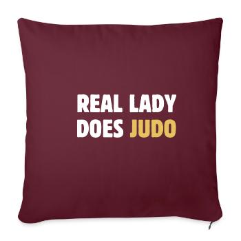 Judo Girl Real Lady Do Judo Wrestling Karate Femin - Sofakissenbezug 45 x 45 cm - Burgunderrot - Vorne