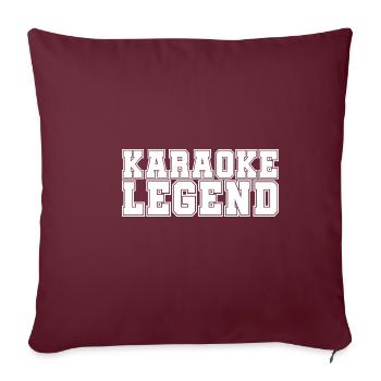Légende du karaoké - Housse de coussin décorative 45 x 45 cm - bordeaux - Devant