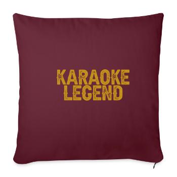 Légende du karaoké 3 - Housse de coussin décorative 45 x 45 cm - bordeaux - Devant