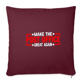 Make The Post Office Great Again 3 - Sofakissenbezug 45 x 45 cm - Burgunderrot - Vorne