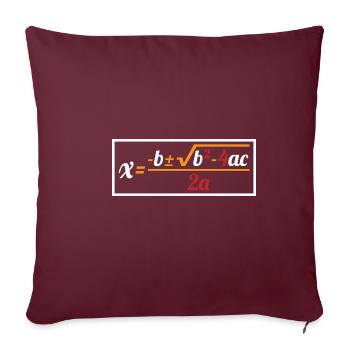 Formule quadratique pour la classe de mathématiques 8 - Housse de coussin décorative 45 x 45 cm - bordeaux - Devant