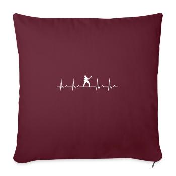 Cardio-massage guitare - Housse de coussin décorative 45 x 45 cm - bordeaux - Devant