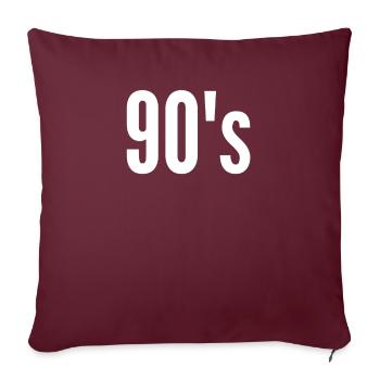 90s - Housse de coussin décorative 45 x 45 cm - bordeaux - Devant