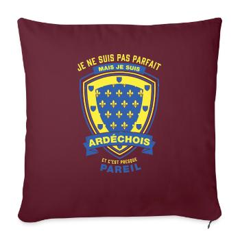 Ardéchois Parfait - Housse de coussin décorative 45 x 45 cm - bordeaux - Devant