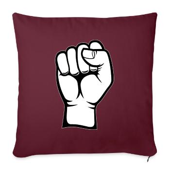 Poing Symbole de la Main Blanc PNG - Housse de coussin décorative 45 x 45 cm - bordeaux - Devant