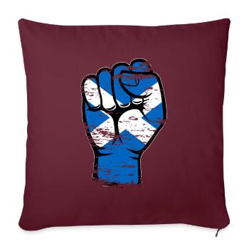 Symbole de la main de poing du drapeau de l’Écosse - Housse de coussin décorative 45 x 45 cm - bordeaux - Devant