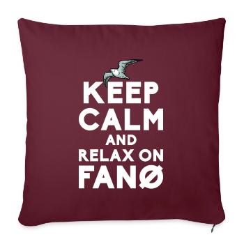 Fanö Mouettes Île de la mer du Nord - Housse de coussin décorative 45 x 45 cm - bordeaux - Devant