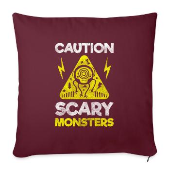 Déguisement effrayant d’Halloween - Housse de coussin décorative 45 x 45 cm - bordeaux - Devant