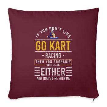 Vainqueur du circuit de Kart Motorsport - Housse de coussin décorative 45 x 45 cm - bordeaux - Devant