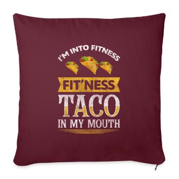 Connaisseurs de repas - Housse de coussin décorative 45 x 45 cm - bordeaux - Devant