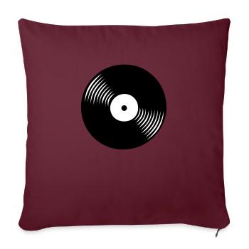assiette - Housse de coussin décorative 45 x 45 cm - bordeaux - Devant