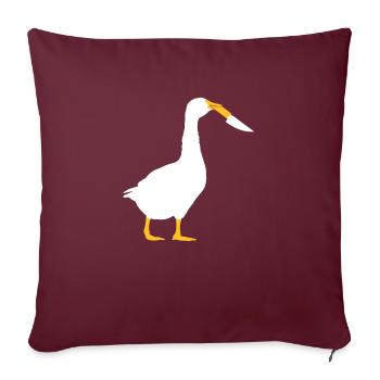 Oie armée dangereuse - Housse de coussin décorative 45 x 45 cm - bordeaux - Devant