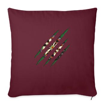 Fléchettes, fléchettes - Housse de coussin décorative 45 x 45 cm - bordeaux - Devant