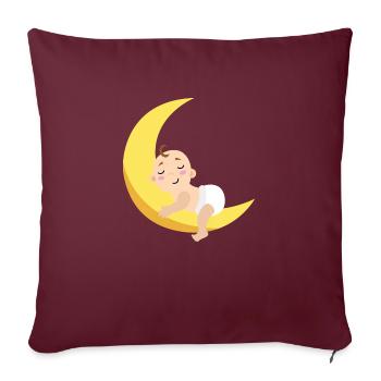 Baby moon - Sofa pillowcase 17,3'' x 17,3'' (45 x 45 cm) - burgundy - Front