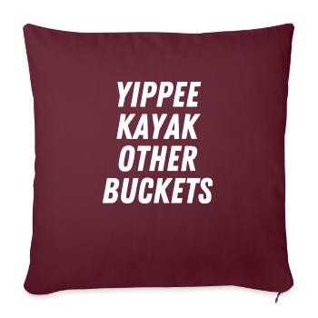Yippee Kayak Autres seaux - Housse de coussin décorative 45 x 45 cm - bordeaux - Devant