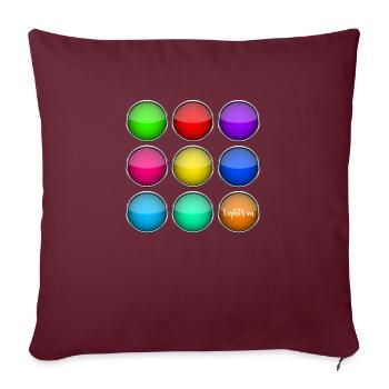 Lumières allumées - Housse de coussin décorative 45 x 45 cm - bordeaux - Devant