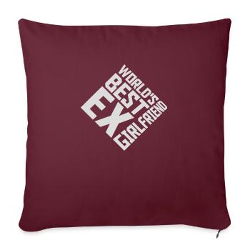 La meilleure ex petite amie du monde - Housse de coussin décorative 45 x 45 cm - bordeaux - Devant