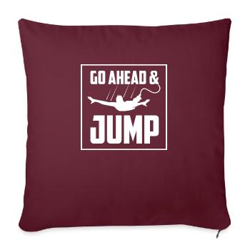 Bungee Jumping Evolution Sport Fun - Housse de coussin décorative 45 x 45 cm - bordeaux - Devant