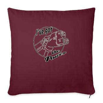 J’ai le pouvoir - Housse de coussin décorative 45 x 45 cm - bordeaux - Devant