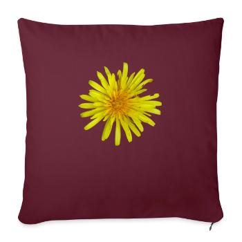 Pippau des prés Pippau Pissenlit - Housse de coussin décorative 45 x 45 cm - bordeaux - Devant
