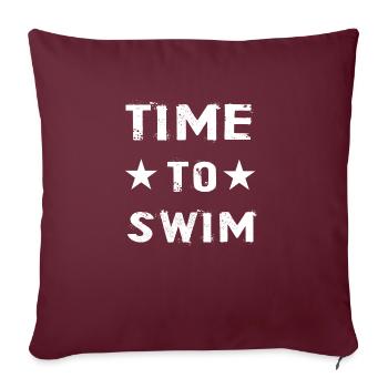 Triathlon Natation Bike Run Marathon - Housse de coussin décorative 45 x 45 cm - bordeaux - Devant