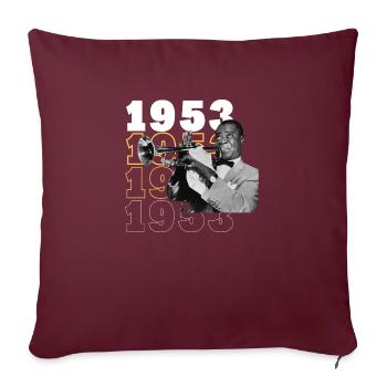Né en 1953 - Housse de coussin décorative 45 x 45 cm - bordeaux - Devant