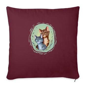 Jayfeather Häherfeder Leafpool Blattsee Katzen - Sofakissenbezug 45 x 45 cm - Burgunderrot - Vorne