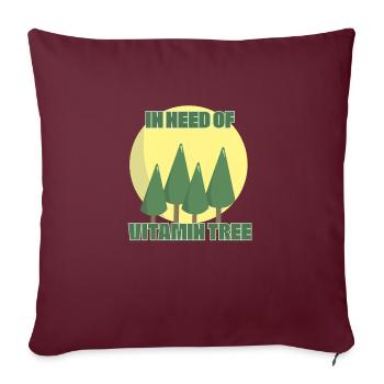 Arbre à vitamines - Housse de coussin décorative 45 x 45 cm - bordeaux - Devant