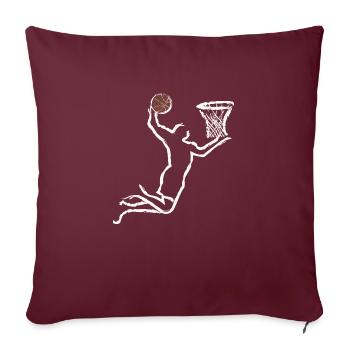 Basket ball player - Sofa pillowcase 17,3'' x 17,3'' (45 x 45 cm) - burgundy - Front