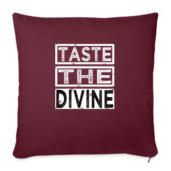 Savourer des saveurs dictons drôles idée cadeau - Housse de coussin décorative 45 x 45 cm - bordeaux - Devant