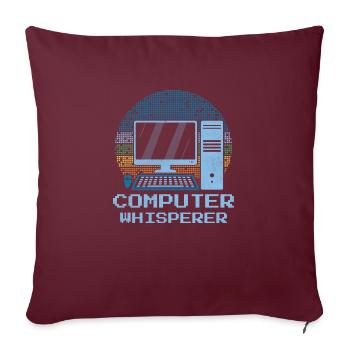 Computer Whisperer Computer Tech Support - Sofakissenbezug 45 x 45 cm - Burgunderrot - Vorne