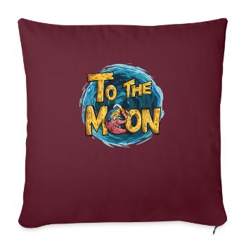 Vers la Lune - Housse de coussin décorative 45 x 45 cm - bordeaux - Devant
