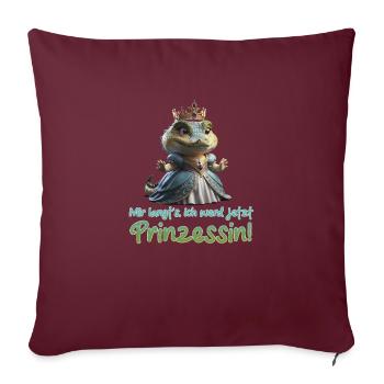Kroko Prinzessin 01 - Sofakissenbezug 45 x 45 cm - Burgunderrot - Vorne