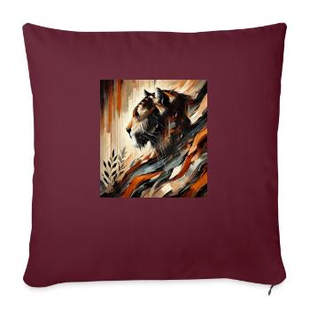 Abstract Tiger - Sofa pillowcase 17,3'' x 17,3'' (45 x 45 cm) - burgundy - Front