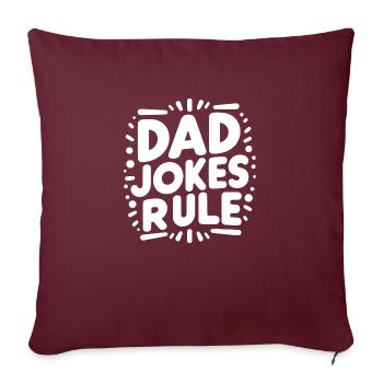 Papa-Witze regieren - Sofakissenbezug 45 x 45 cm - Burgunderrot - Vorne