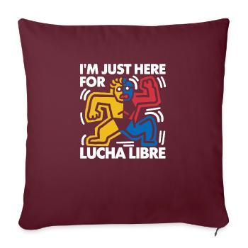 Action and wrestling look - Sofa pillowcase 17,3'' x 17,3'' (45 x 45 cm) - burgundy - Front