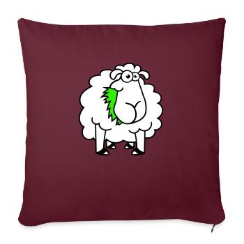 Schaf Frisst Gräser Gras Fressen Hungrig Lustig - Sofakissenbezug 45 x 45 cm - Burgunderrot - Vorne