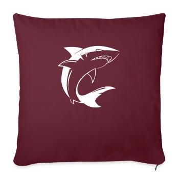 Hai Shark - Sofa pillowcase 17,3'' x 17,3'' (45 x 45 cm) - burgundy - Front