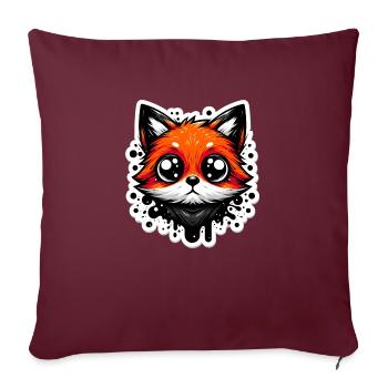 Red Fox Ínc - Sofakissenbezug 45 x 45 cm - Burgunderrot - Vorne