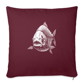 Piranhas - Sofa pillowcase 17,3'' x 17,3'' (45 x 45 cm) - burgundy - Front
