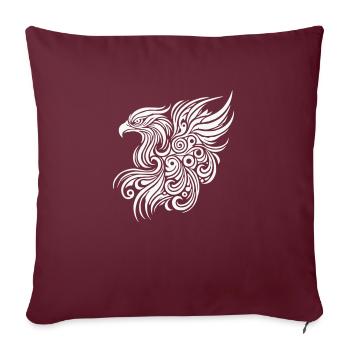 Aigle Tribal 1 - Housse de coussin décorative 45 x 45 cm - bordeaux - Devant