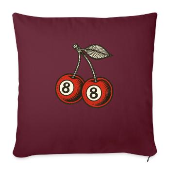 Piscine à 8 balles - Housse de coussin décorative 45 x 45 cm - bordeaux - Devant