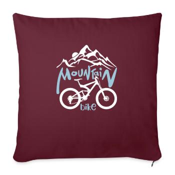 Mountain Bike Funny - Sofakissenbezug 45 x 45 cm - Burgunderrot - Vorne