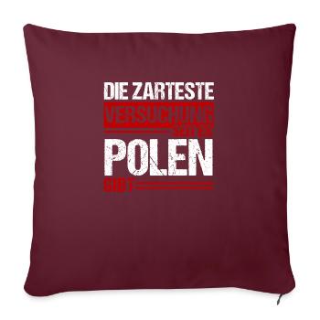 Polen - Zarte Versuchung - Sofakissenbezug 45 x 45 cm - Burgunderrot - Vorne