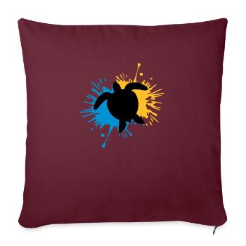 Blob de gouttes de tortue - Housse de coussin décorative 45 x 45 cm - bordeaux - Devant