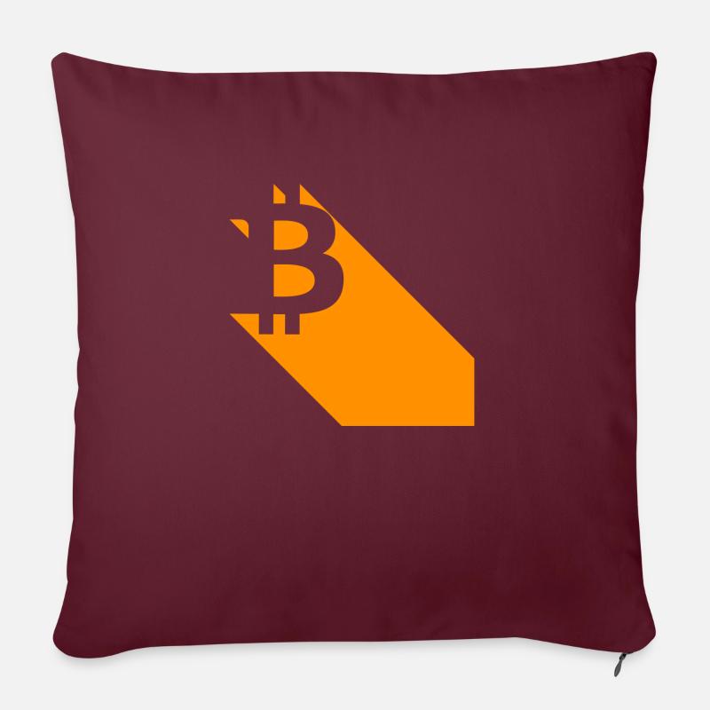 Bitcoin - Sofakissenbezug 45 x 45 cm - Burgunderrot